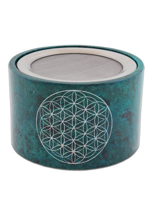 Räucherstövchen Blume des Lebens türkis