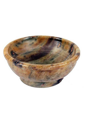 Räucherschale Speckstein klein braun