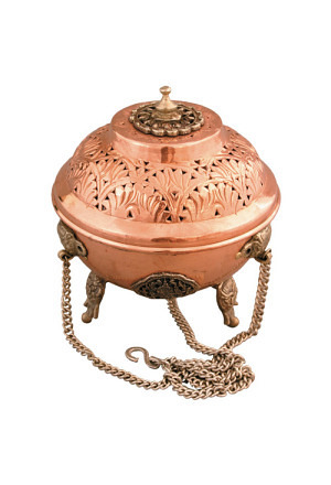 Räuchergefäss Kupfer blank