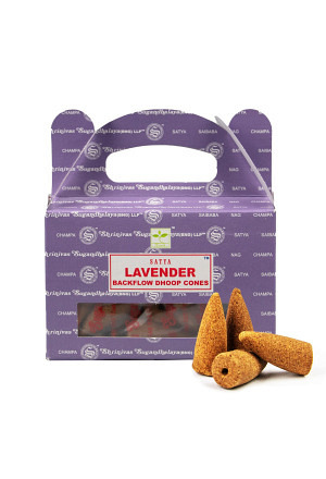 Rückfluss Räucherkegel Satya Lavender