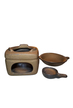 Duftlampe Ofen braun (3-teilig)