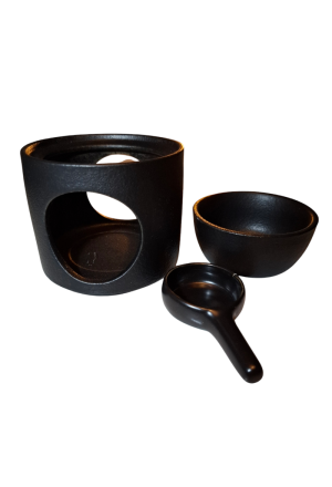 Duftlampe schwarz Keramik