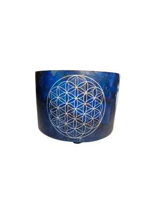 Räucherstövchen Blume des Lebens blau