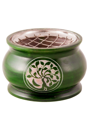 Räuchergefäss Yggdrasil Speckstein grün