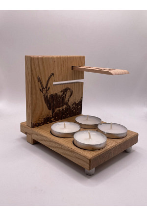 Raclette Eichenholz Steinbock