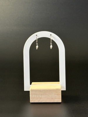 Silver Pure Pearl – Creolen