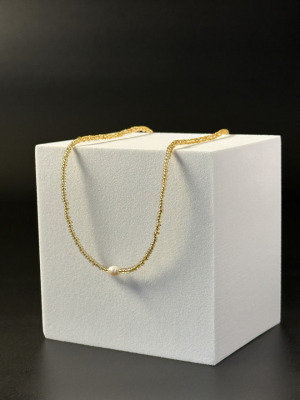 Golden Glow Elegance - Halskette