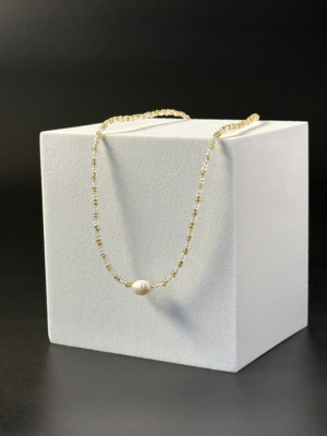 Golden Crystal Glow - Halskette 