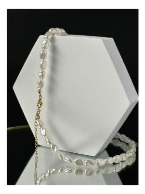 Moonlit Grace – Längsperlen Halskette