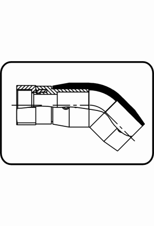 E-Übergangswinkel 45° mit Messing-Innengewinde