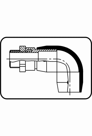 E-Übergangswinkel 90° mit Messing-Aussengewinde