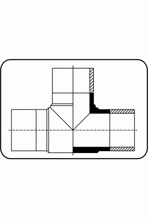 T-Stück 300mm verlängert