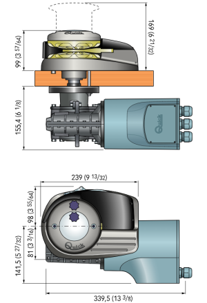 AL3 P 1012  WINDLASS 1000W 12V 08mm