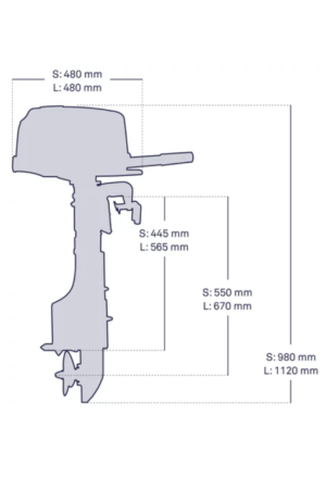 Mitek Außenborder 4,3 kW (6 PS) Short