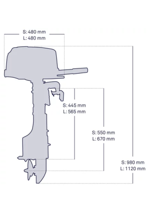 Mitek Außenborder 5.9 kW (9.9 PS) Short