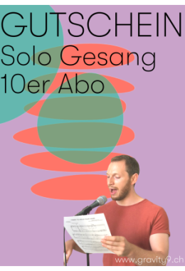 Geschenkgutschein: 10er Abo Gesangsunterricht