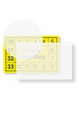 Schutzfolie für Prüfplaketten transparent