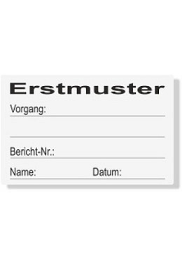 Etiketten Musterbezeichnung