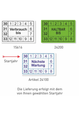 Terminplaketten laminiert rechteckig