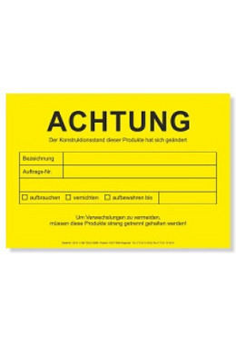 Kennzeichnungszettel A5 div. Bezeichnungen