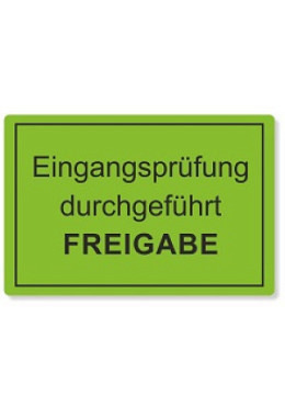 Prüfplaketten klein mit "FREIGABE" Bezeichnungen