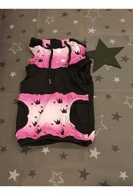 Freya Pullunder handmade Grösse 122 Chrönli verrötscht pink/schwarz