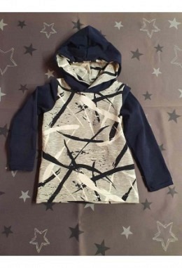 Hoodie Quatschkopf StreetArt grau Grösse 104