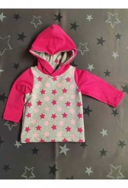 Hoodie Quatschkopf Sterne pink/rosa Grösse 80