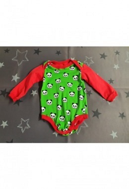 Body Panda grün/rot