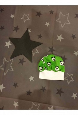 Babymütze Panda grün