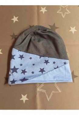 Beanie Chris Sterne jeansblau/dunkelblau