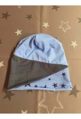 Beanie Chris Sterne jeansblau/blau Grösse 52