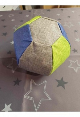 Luftballonhülle apfelgrün/jeansblau/toffee