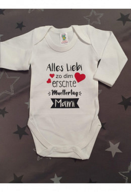 Body weiss mit Aufdruck Muttertag
