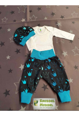 Set Body, Hose und Mütze Grösse 62/42 Schaf rosa/grau