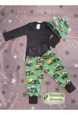 3er-Set Traktoren grün/schwarz Gr. 74/46