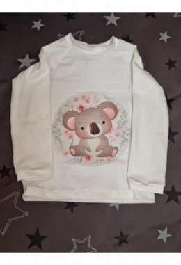 Pullover handmade Grösse 104 Koala weiss