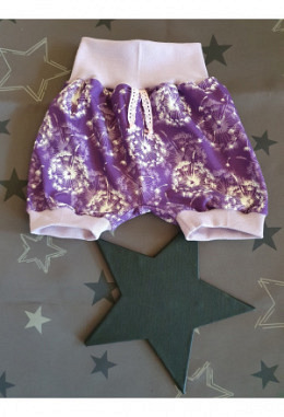 Shorts handmade Grösse 80-92 Pusteblume violett