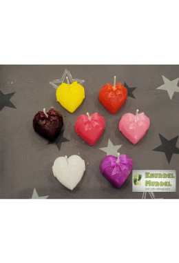 Kerze Herz mit Schleife