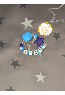 Nuggikette Silikon Stern blau