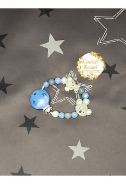 Nuggikette Silikon Koala grau/blau