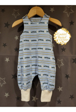 Strampler Lybstes handmade Edelweiss hellblau Grösse 68