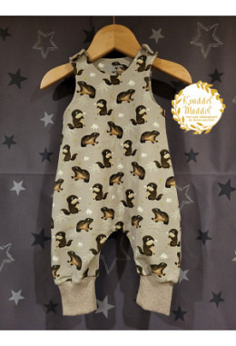 Strampler Lybstes handmade Murmeli taupe Grösse 68 