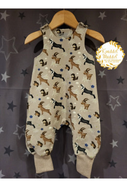 Strampler Lybstes handmade Alpenzauber taupe Grösse 74