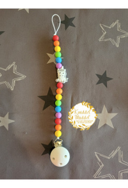 Nuggikette aus Silikon Einhorn Regenbogen