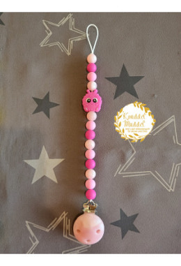 Nuggikette aus Silikon Monsterli pink