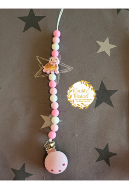 Nuggikette aus Silikon Schildchrötli rosa