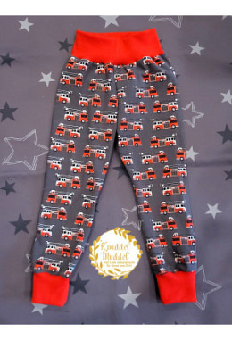 Pumphose Näähglück handmade Grösse 98 Feuerwehr anthrazit