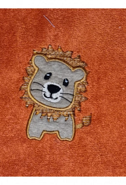 Schlupflätzli handmade orange mit Löwe