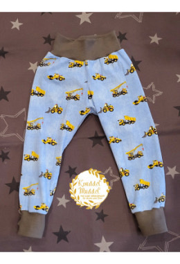 Pumphose Näähglück handmade Grösse 92 Baustellenfahrzeuge helljeans